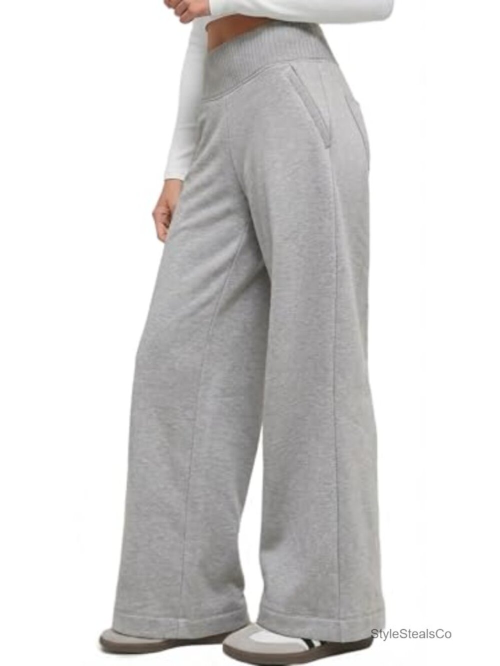 Wide Leg Sweatpants Women Baggy Lightweight High Waisted Joggers with Pockets